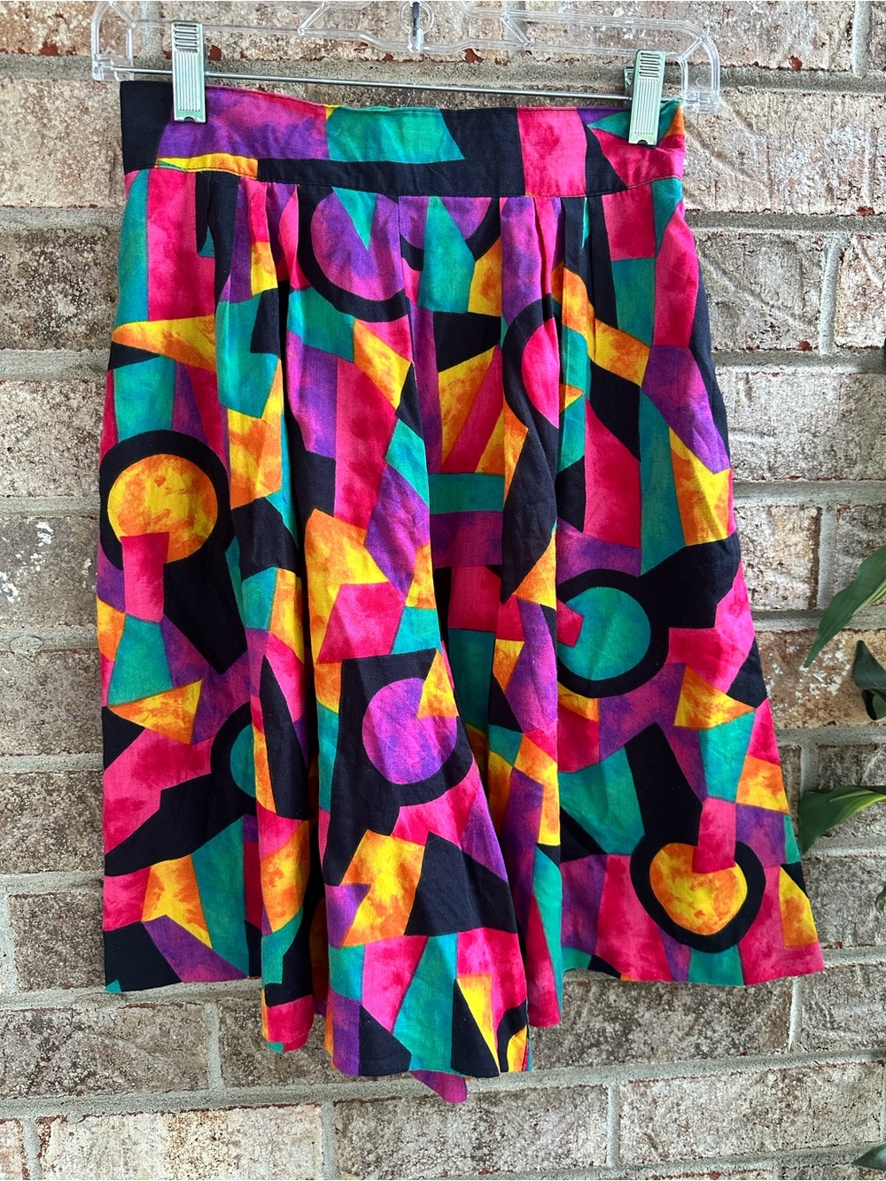 Vibrant Multicolor Geometric A-Line Women's Skirt
